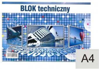Poligraf Blok Techniczny A4 Biały 10 Kartek 220G