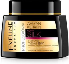 Zdjęcie EVELINE Argan Keratin Liquid Silk Arganowa maska do włosów z jedwabiem 8w1 500ml - Gdańsk