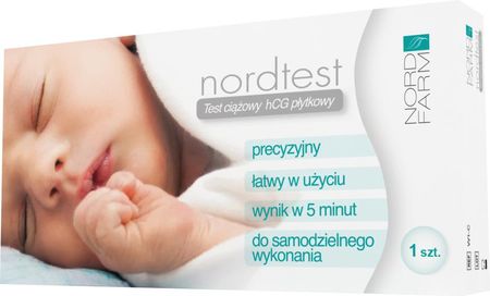 NORD TEST Płytkowy test ciążowy - 1 szt.