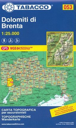 Dolomity Brenty  mapa 1:25 000 Tabacco