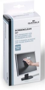 Durable Screenclean Set Zestaw Do Czyszczenia Ekranu (1X Fluid 125 Ml + 20 Ściereczek)