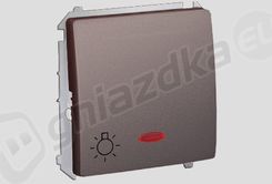 Kontakt-Simon Przycisk Pojedynczy Światło Z Podświetleniem 24V Bez Ramki Basic Moduł Inox Metalizowany Bms1L24V.01/21