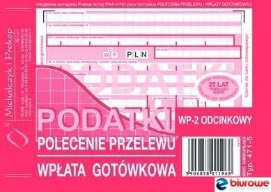 Michalczyk&Prokop Podatki. Polecenie przelewu/wpł. got. 2-odc., A6 /471-5/