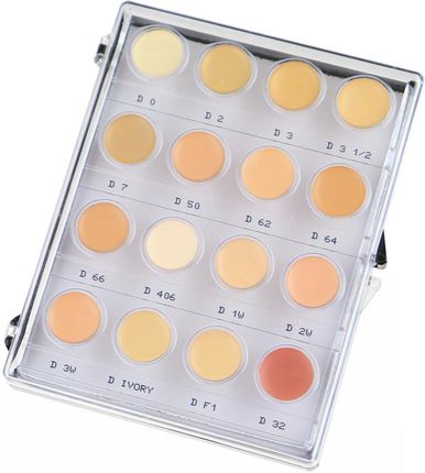 KRYOLAN CAMOUFLAGE MINI PALETTE Mini paleta 16 podkładoów kamuflaży do twarzy ART. 71006 H 16