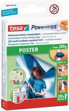 Tesa Plastry samoprzylepne POWERSTRIPS do plakatów do 200g 20szt - Techniki mocowań