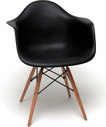 D2 krzesło P018W czarne, drewniane nogi DK5159