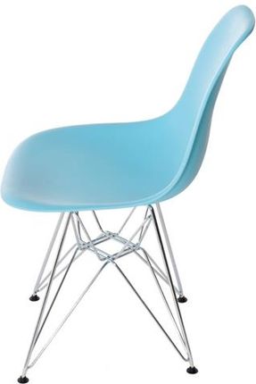 D2 krzesło P016 PP ocean blue, chromowane nogi DK-24222