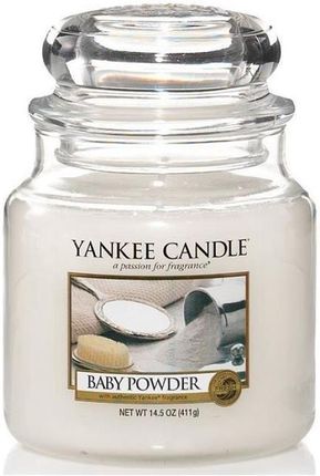 Yankee Świeca zapachowa Puder dla niemowląt (średni słój) 