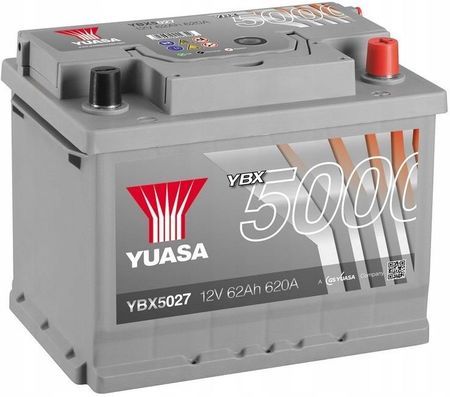 Yuasa 62Ah 620A P+ Silver Ybx5027