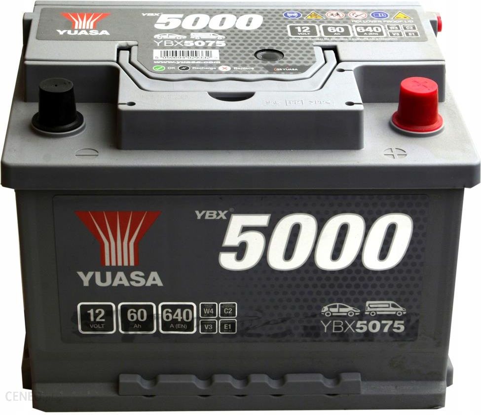 Yuasa 60Ah 620A P+ Silver Ybx5075 - Opinie i ceny na