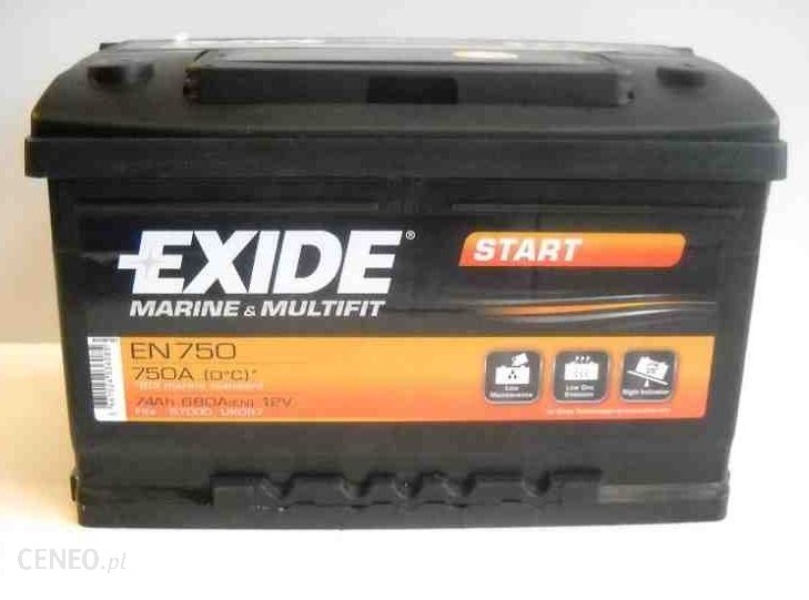 Batterie EXIDE MARINE START EN750 12V 74AH 278x175x190