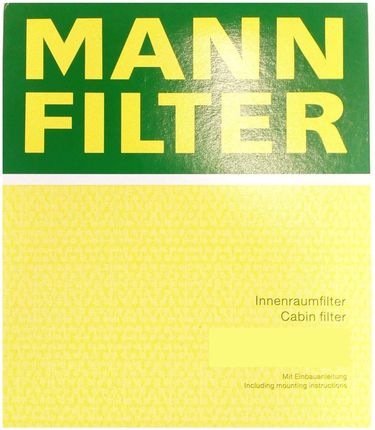 Filtr, przewietrzanie przestrzeni pasażerskiej MANN-FILTER CUK 2149