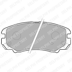 Zestaw klocków hamulcowych, hamulce tarczowe DELPHI LP1902