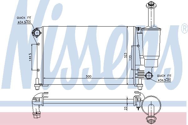 Nissens 617845 Radiatore per Raffreddamento del Motore