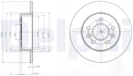 Tarcza hamulcowa DELPHI BG3552