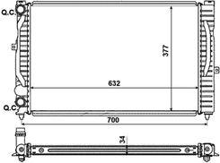 Zdjęcie Chłodnica, układ chłodzenia silnika NRF 58259 - Rakoniewice