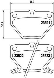 Zestaw klocków hamulcowych, hamulce tarczowe BREMBO P 83 052