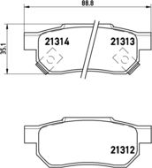 Zestaw klocków hamulcowych, hamulce tarczowe BREMBO P 28 017