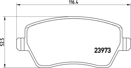 Zestaw klocków hamulcowych, hamulce tarczowe BREMBO P 68 033