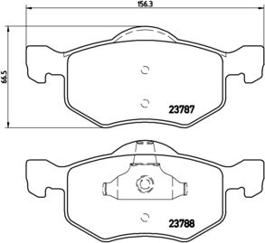 Zestaw klocków hamulcowych, hamulce tarczowe BREMBO P 24 056