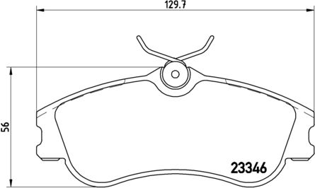 Zestaw klocków hamulcowych, hamulce tarczowe BREMBO P 61 069