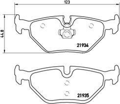 Zdjęcie Zestaw klocków hamulcowych, hamulce tarczowe BREMBO P 06 025 - Puszczykowo