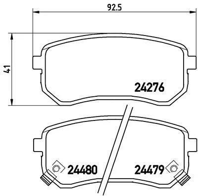 Zestaw klocków hamulcowych, hamulce tarczowe BREMBO P 30 033