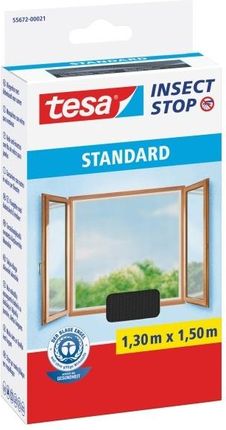 Tesa Moskitiera na okno STANDARD 1,3m x 1,5m czarna