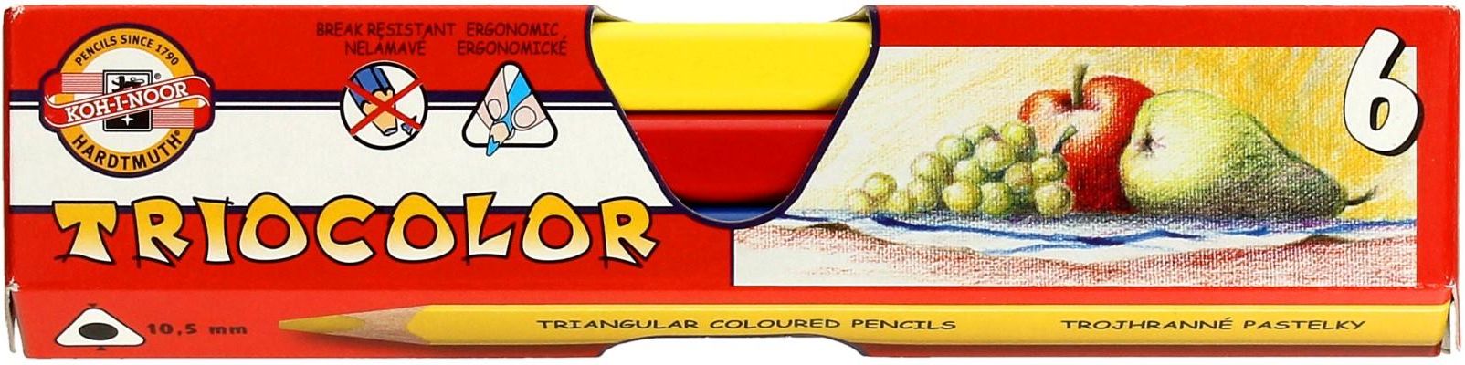 Zdjęcie Koh-I-Nor Kredki 6 Kolorów Triocolor Trójkątne Jumbo - Poddębice