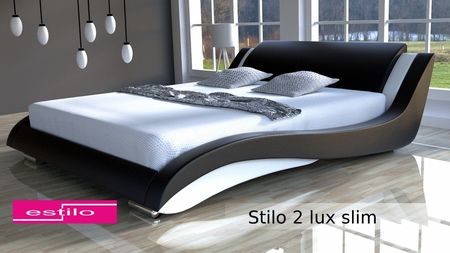 Estilo Łóżko do sypialni Stilo-2 Lux Slim 200x220 skóra naturalna