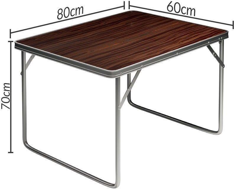 Wideshop Aluminiowy Składany Stolik Z Płytą Mdf - zdjęcie 3 Wideshop Aluminiowy Składany Stolik Z Płytą Mdf
