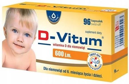 D-VITUM - witamina D dla niemowląt - twist-off - 96 kaps.