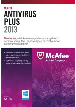 Intel McAfee Anti-Virus Plus Activation Card -1 Year (MCAFEEANTIVIRUS926861)