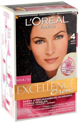 L'Oreal Excellence Creme Hair Colour 1Szt Farba Do Włosów 4 Brown