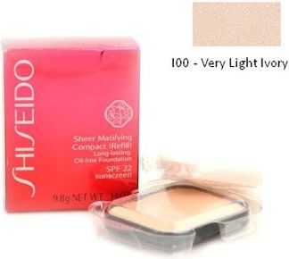 Shiseido Sheer Matifying Compact Refill Podkład Matujący w Kompakcie Wkład I00 Natural Light Ivory 9,8g