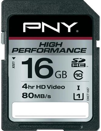 PNY High Performance SDHC 16GB Class 10 UHS-I (SD16G10HIGPER80-EF)