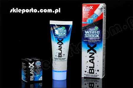 Blanx White Shock + akcelerator BlanX LED pasta wybielająca wybielanie zębów
