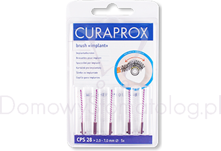 Curaprox CPS 28 Strong&Implant końcówki międzyzębowe  fioletowe 5 szt