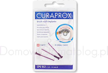 Curaprox CPS 512 Soft Implant końcówki międzyzębowe do szerokich przestrzeni 5 szt