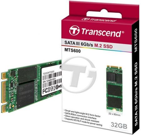 Transcend SSD M.2 2260 SATA 6GB/s, 32GB, (TS32GMTS600)
