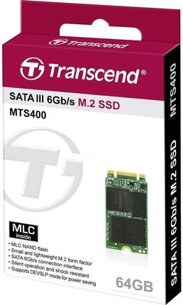 Dysk SSD Transcend SSD 64GB M.2 2242 (TS64GMTS400) - Opinie i ceny