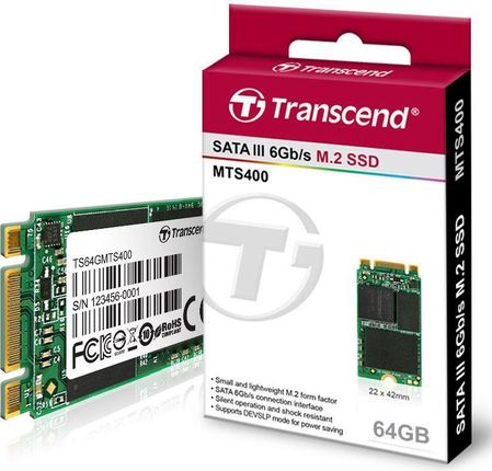 Transcend SSD 64GB M.2 2242 (TS64GMTS400)