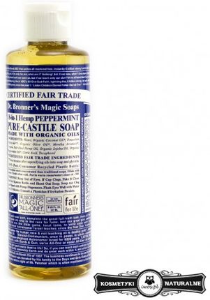 Dr Bronner's Miętowe kastylijskie mydło w płynie Peppermint Castile Soap 472ml