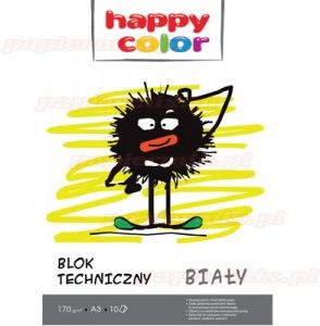 Happy Color Blok Techniczny Biały 170G A3 10 Arkuszy