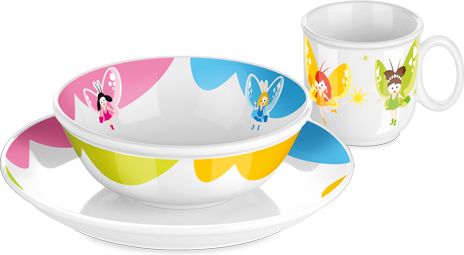 Tescoma Komplet Obiadowy Porcelana Sztućce Dla Dzieci Tescoma