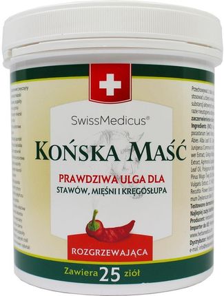 Herbamedicus Szwajcarska Końska Maść Rozgrzewająca 500 ml + 50 ml 