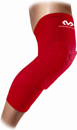 Ściągacz na kolano McDavid HEX Extended Leg Sleeves - 2 sztuki - czerwony