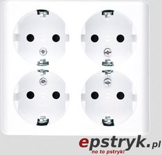 Zdjęcie Kontakt Simon Gniazdo Poczwórne Schuko Natynkowe Z Przesłonami Torów Prądowych Wersja Skandynawska 16A 250V~ Szybkozłącza Białe Dosta EGSZ4SNZ/11 - Bieruń