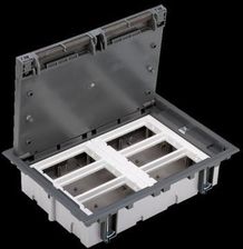 Puszka elektryczna Kontakt Simon Puszka Podłogowa S500 6-Modułowa 12x K45 Gł. 70mm Szary 52050006-035 - zdjęcie 1