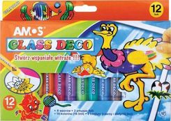 Farby Witrażowe Glass Deco 12 Kolorów Blister Amos